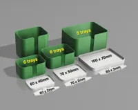 60 x 40 x 5mm GLUE TRAYS + Storage Bin for 6