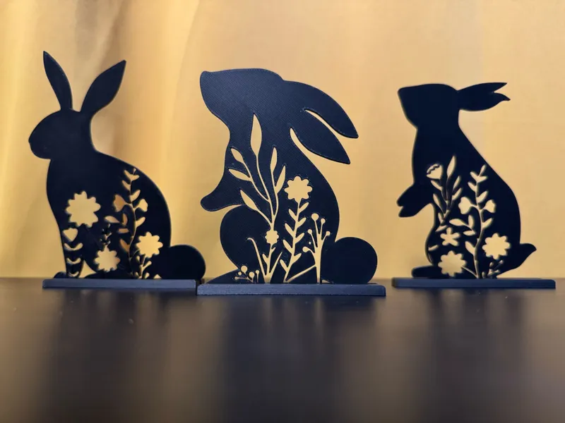 Easter - Floral Bunny - Standing Decor set