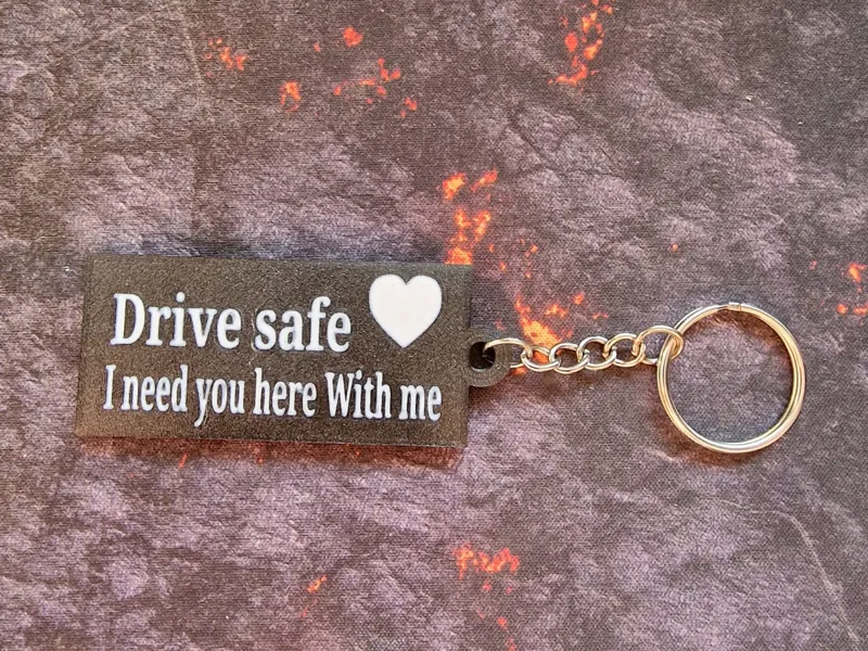 Drive safe keychain
