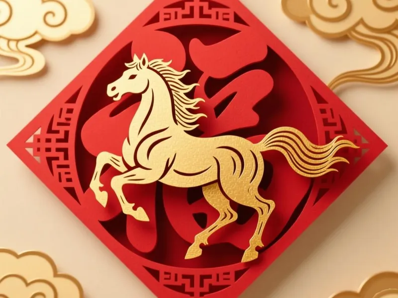 福字，新年窗花，2026马年窗花剪纸，无需AMS也可打印，约26克