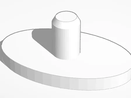 Bouton de porte coulissante 20x12mm