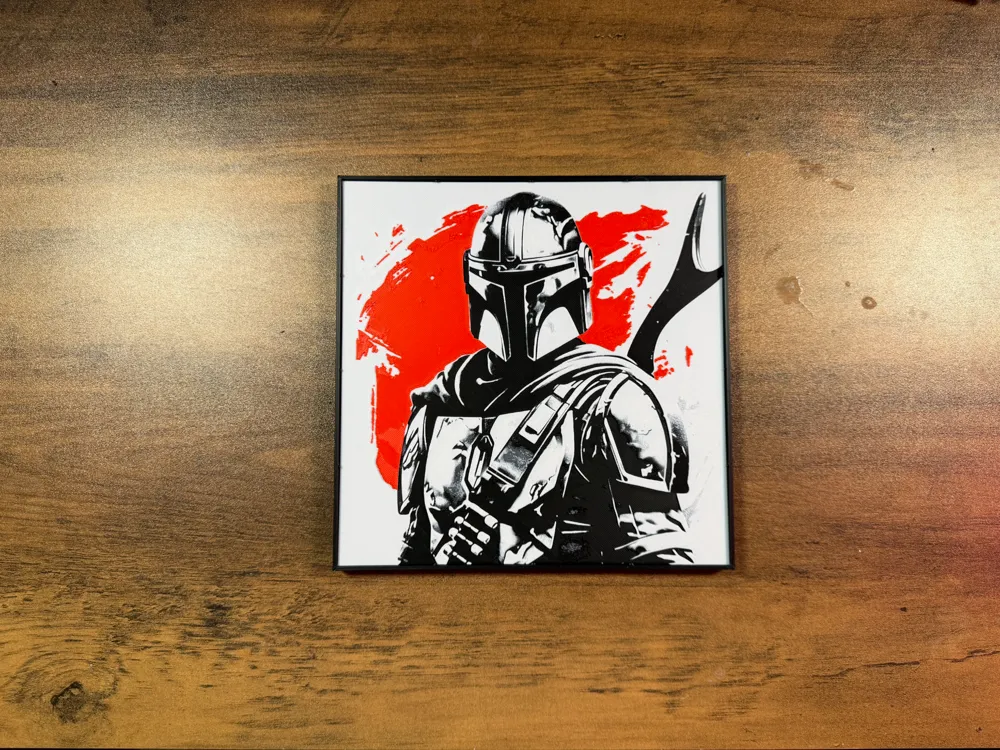 The Mandalorian | High-Contrast HueForge Poster