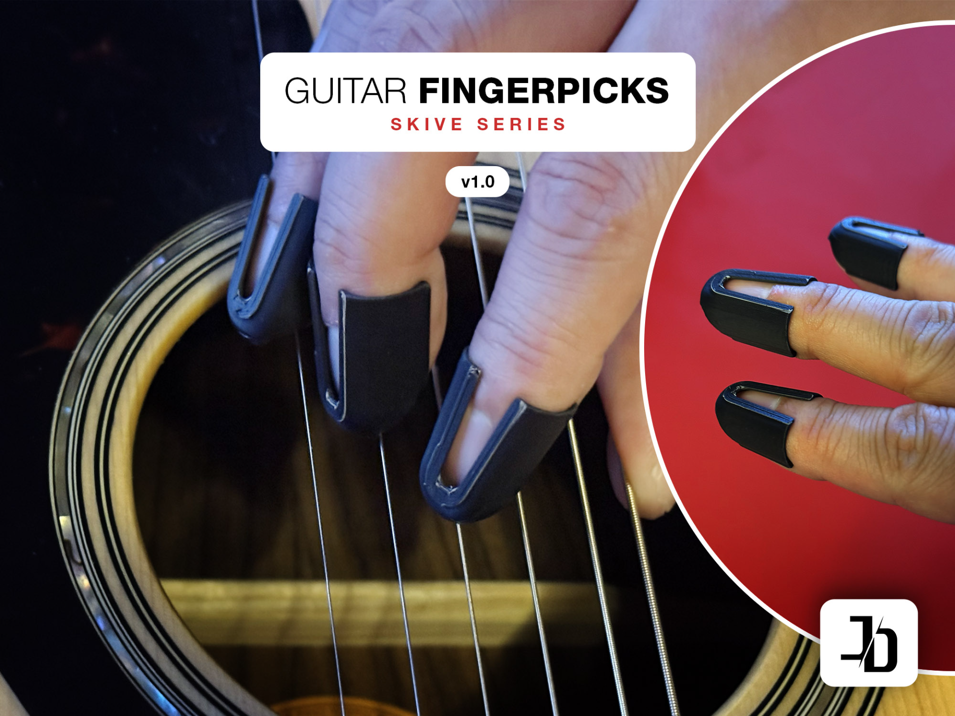 JD Guitar FingerPicks - model Skive