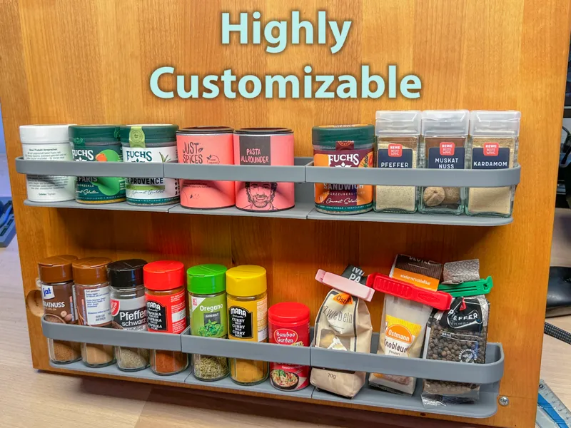 Highly customizable Spice Rack
