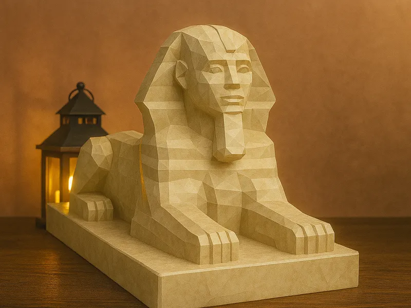 Sphinx of Giza - greatest statue series - low poly