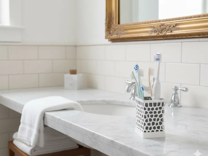 Bathroom toothbrush hoder