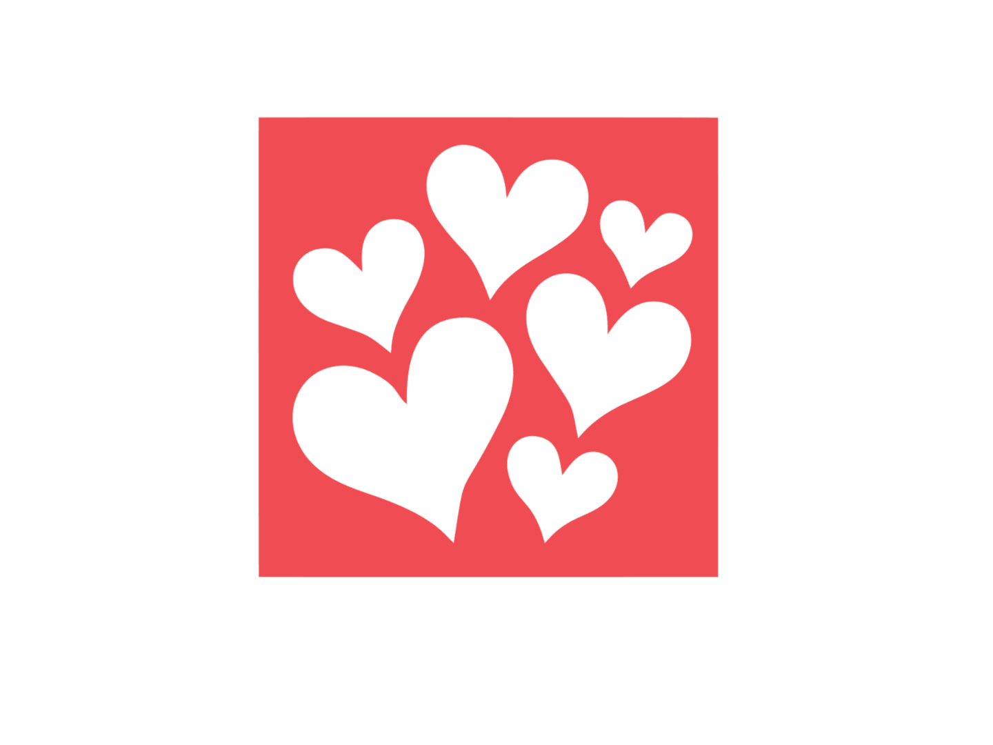 Hearts stencil