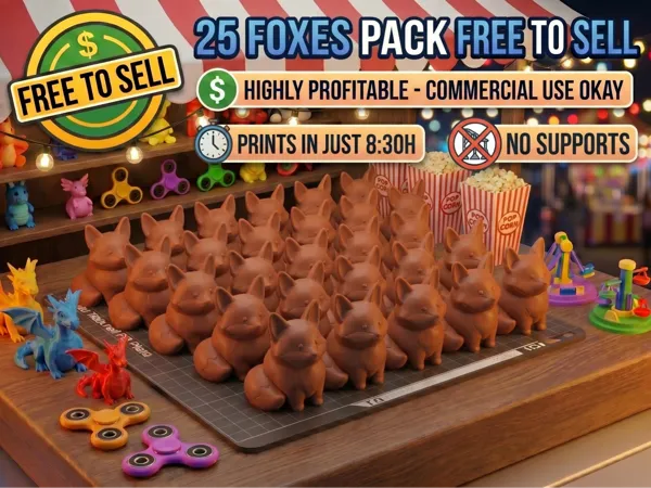 Lot de 25 figurines de renards