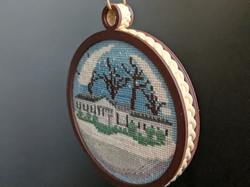 Braided Embroidery Hoop Ornament