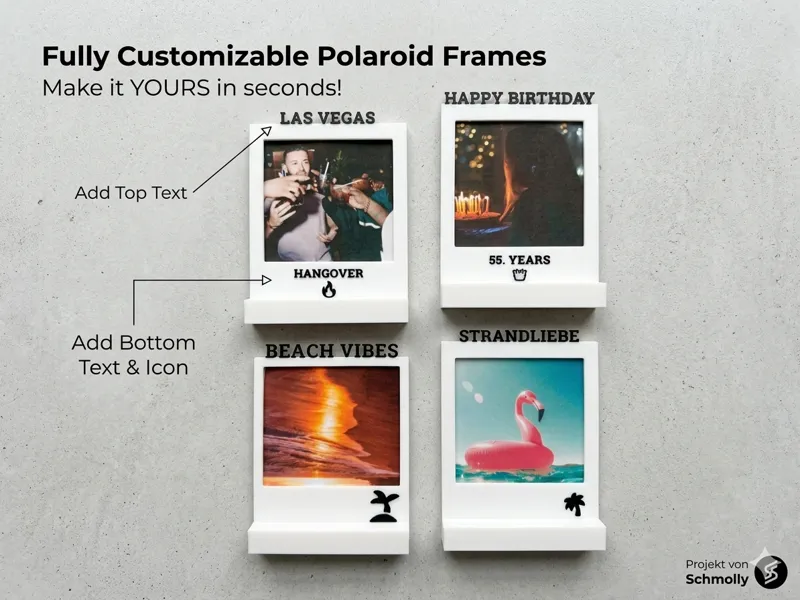 Customizable Polaroid Frames