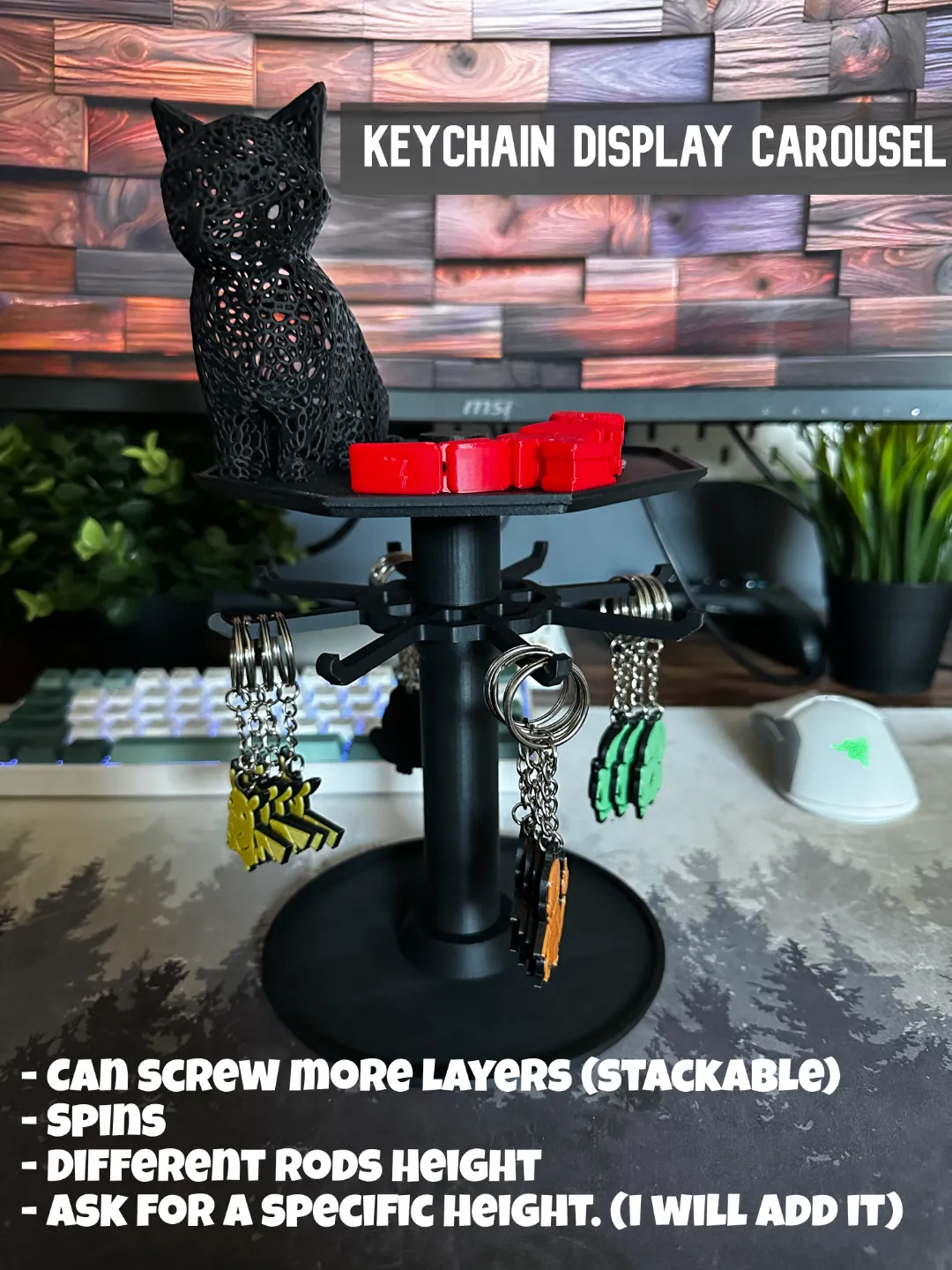 Keychain Display Carousel view 2