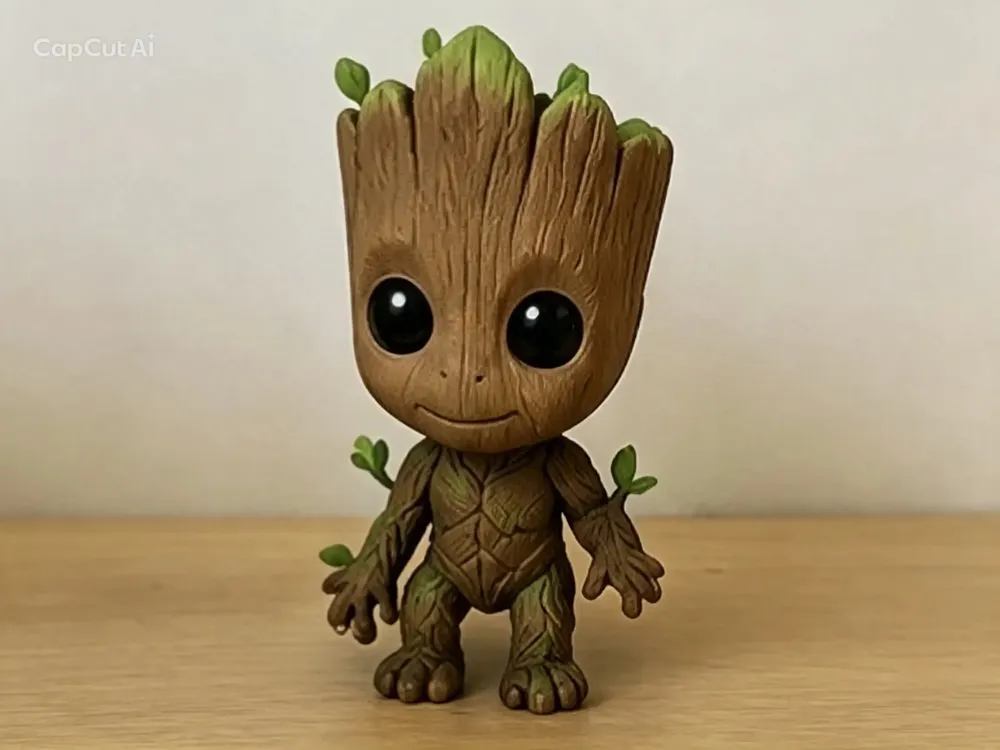 Modelo para impresión 3D: Cute Groot – Little Tree Guardian. Referencia del modelo original.
