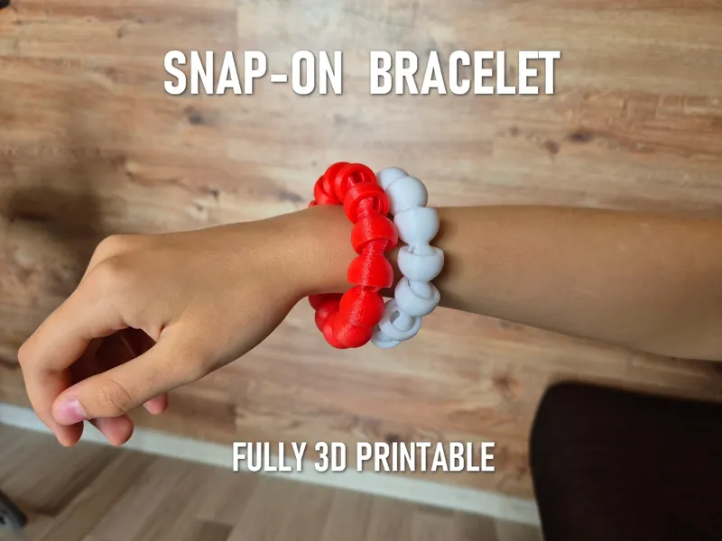 Snap-on bracelet