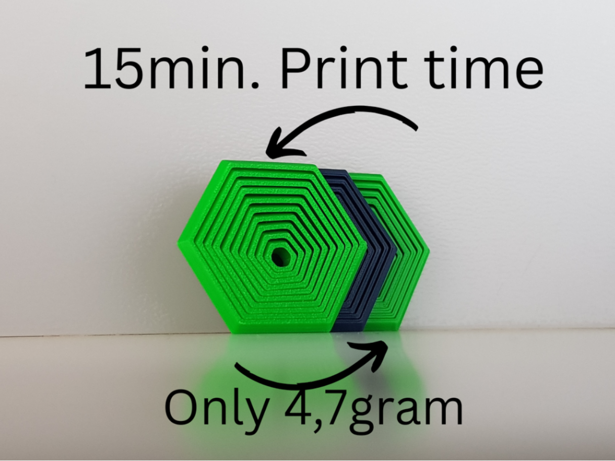 Hexaflow mini Fidget/15min Print time/Only 4.7gram