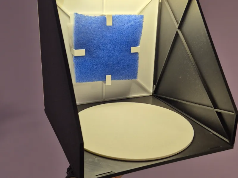 backplate fan hole for airbrush booth