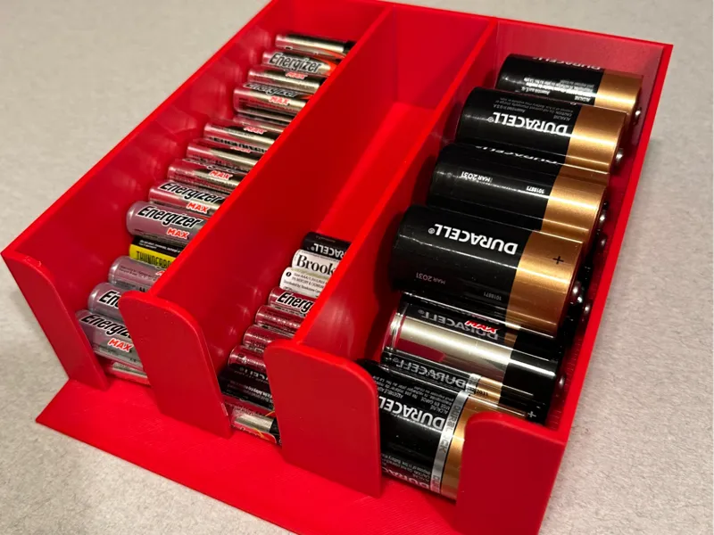 Battery drawer box/organizer
