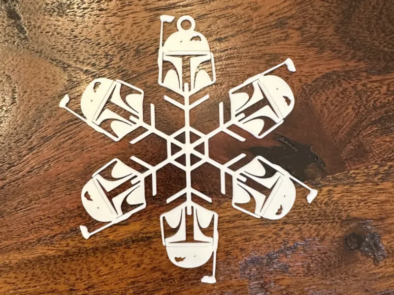 Boba Fett -Style Snowflake Ornament