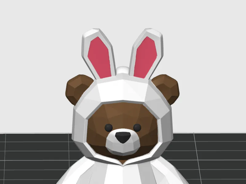 Low-Poly Easter Teddy (Bunny Costume Edition)
