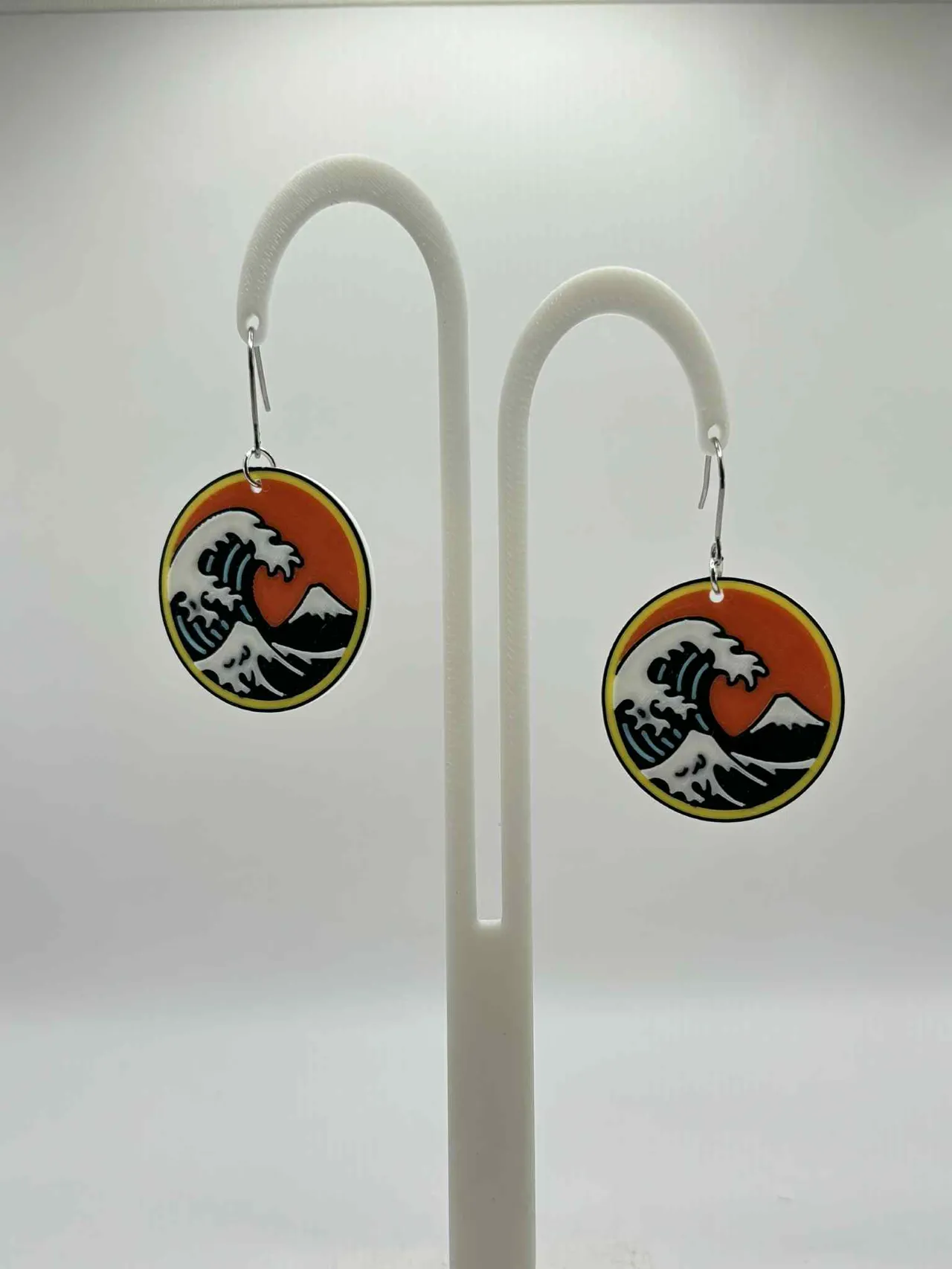 Japan waves Earrings view 4