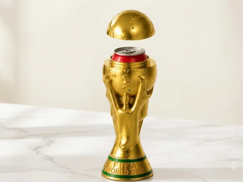 FIFA World Cup Trophy That Holds Cans of Pop