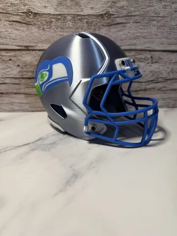 Pieza para disfraz o exhibición: Retro Seattle Seahawks Mini Football Helmet — vista de referencia 3