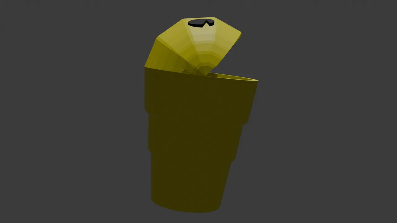 Pac-Man car trash bin view 4