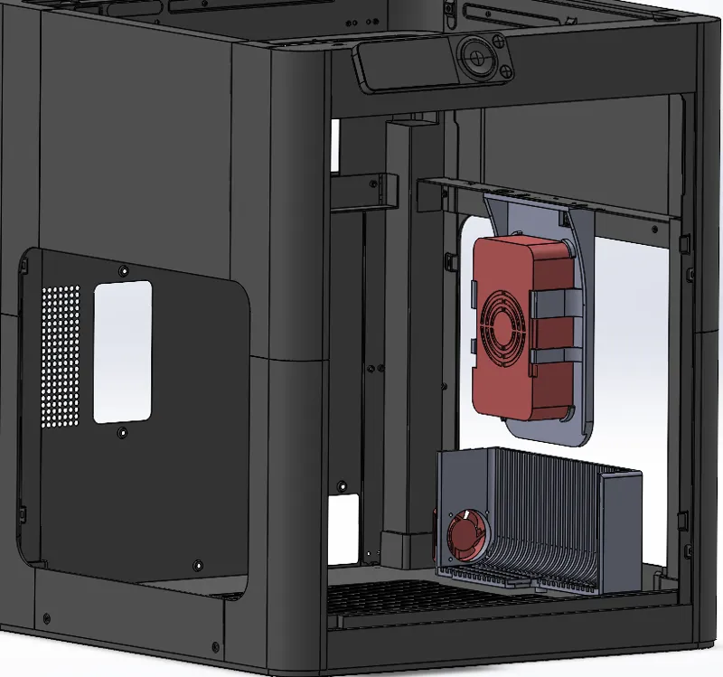 P1S DIY Chamber Heater Bracket and Heat Shield