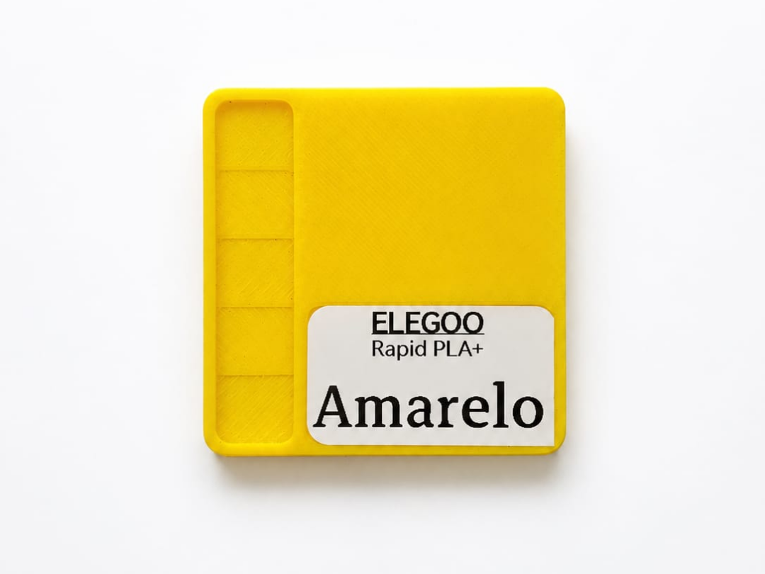 Amostra de filamento + teste de transparência.