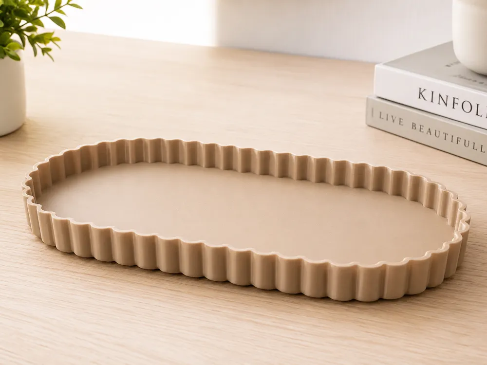 Bandeja organizadora: Oval Tray – Customizable Size. Referencia del modelo original.