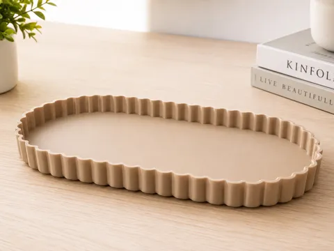 Bandeja organizadora: Oval Tray – Customizable Size — referencia de MakerWorld