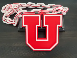 University of Utah Block U Chain Necklace
