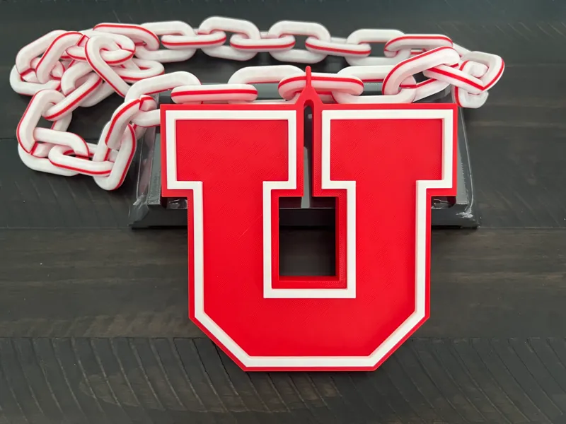 University of Utah Block U Chain Necklace