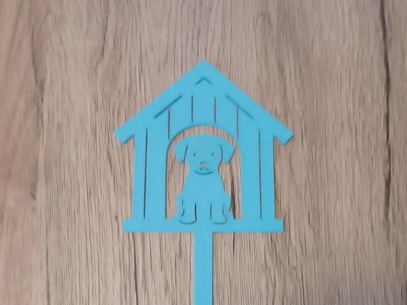Dog House Plant Stake|Hundehütte Blumenstecker