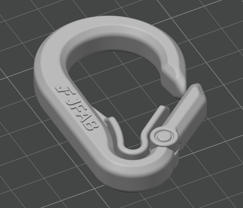 Miniatura 2 do modelo 3D Snap Clip Carabiner