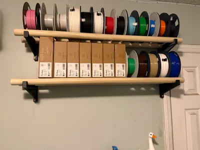 Filament spool shelf holder