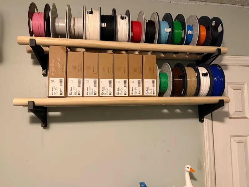 Filament spool shelf holder