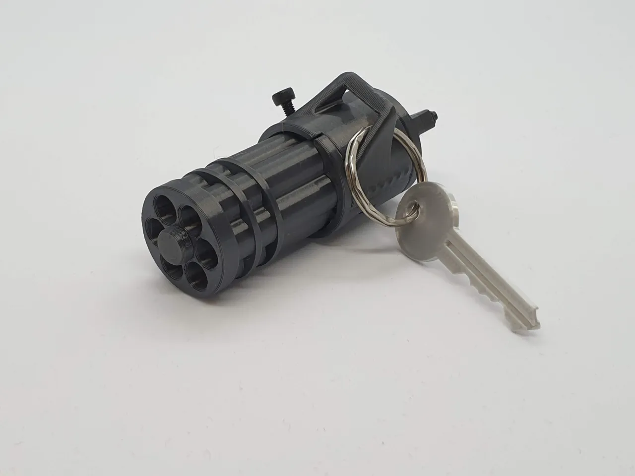 Minigun Keychain — Functional BB Blaster view 4