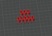 8 Clips. 0.2mm layer, 2 walls, 10% infill