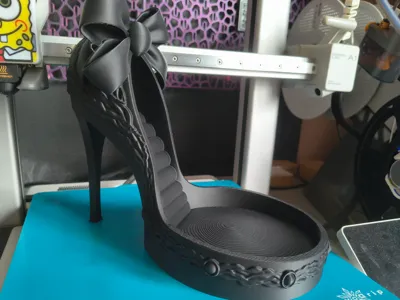 Goth Flower Box high heel