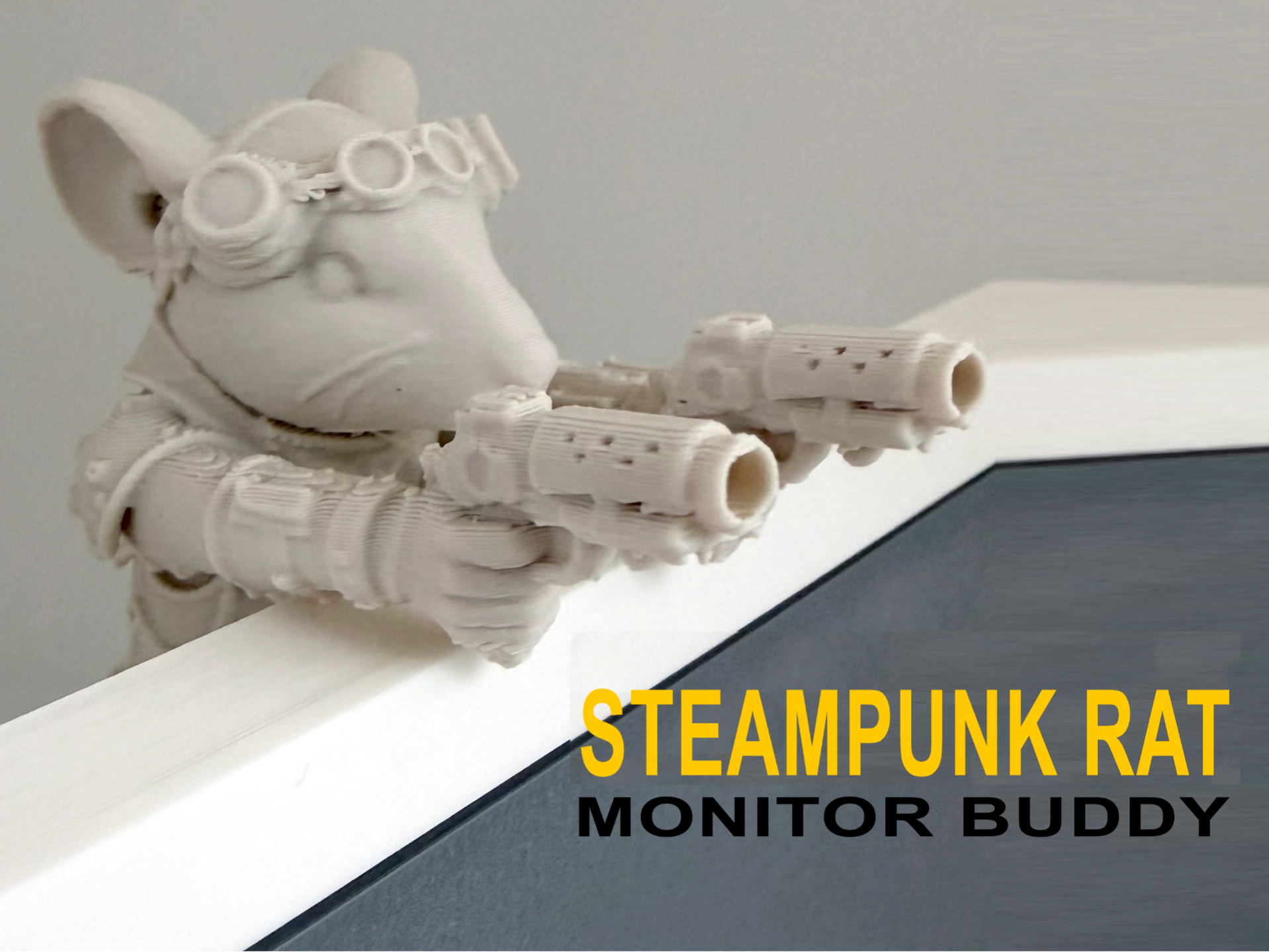 Steampunk Combat Rat Monitor Buddy