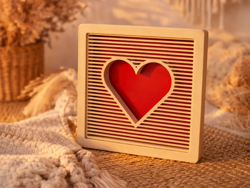 Open Heart Minimalist Heart Relief
