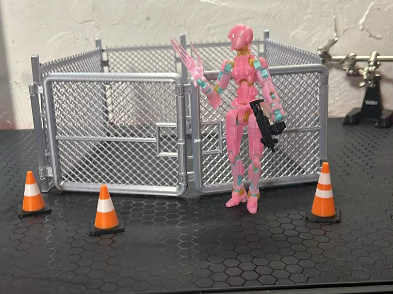 Miniature Chain Link fence snap-together