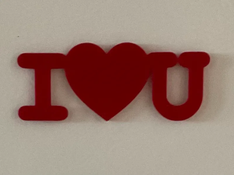 I Heart U Refrigerator Magnet