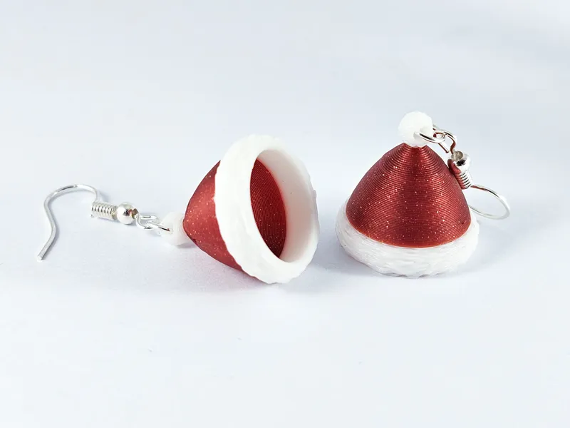 Weihnachtmann Hut Ohrringe