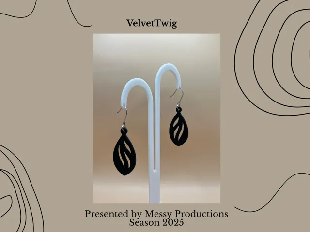 Black Teardrop Earrings