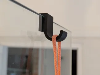 Shower glass towel hangers