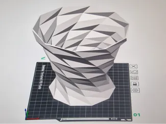 Tornado-shaped flower pot