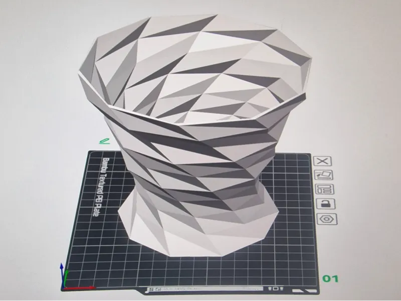 Tornado-shaped flower pot
