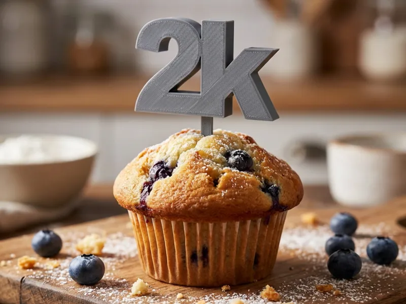 2k follower Muffin Cake Letter 