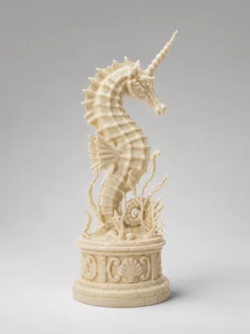 Figura decorativa: Mystic Unicorn Seahorse Statue – Ocean Figurine — vista de referencia 2